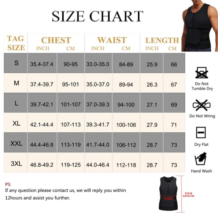 Men's Thermal Training Vest with Adjustable Belt