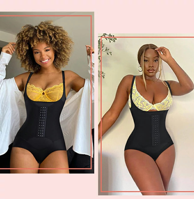 Women's Open Bust Waist Trainer Bodysuit Tummy Control