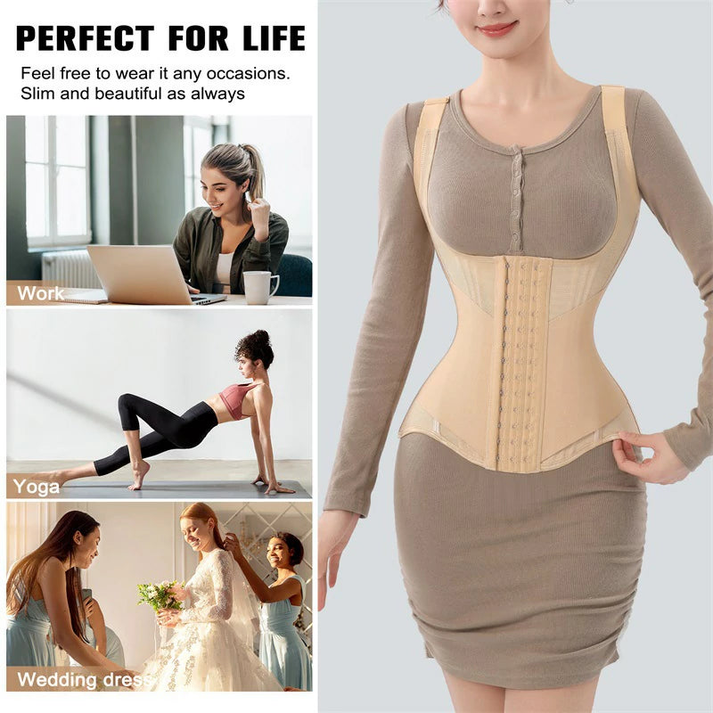 Women's 23 Steel Boned Vest Waist Trainer Tummy Control