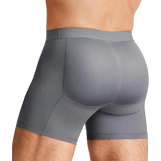 Men's Padded Shapewear Boxer Briefs Butt Lifting
