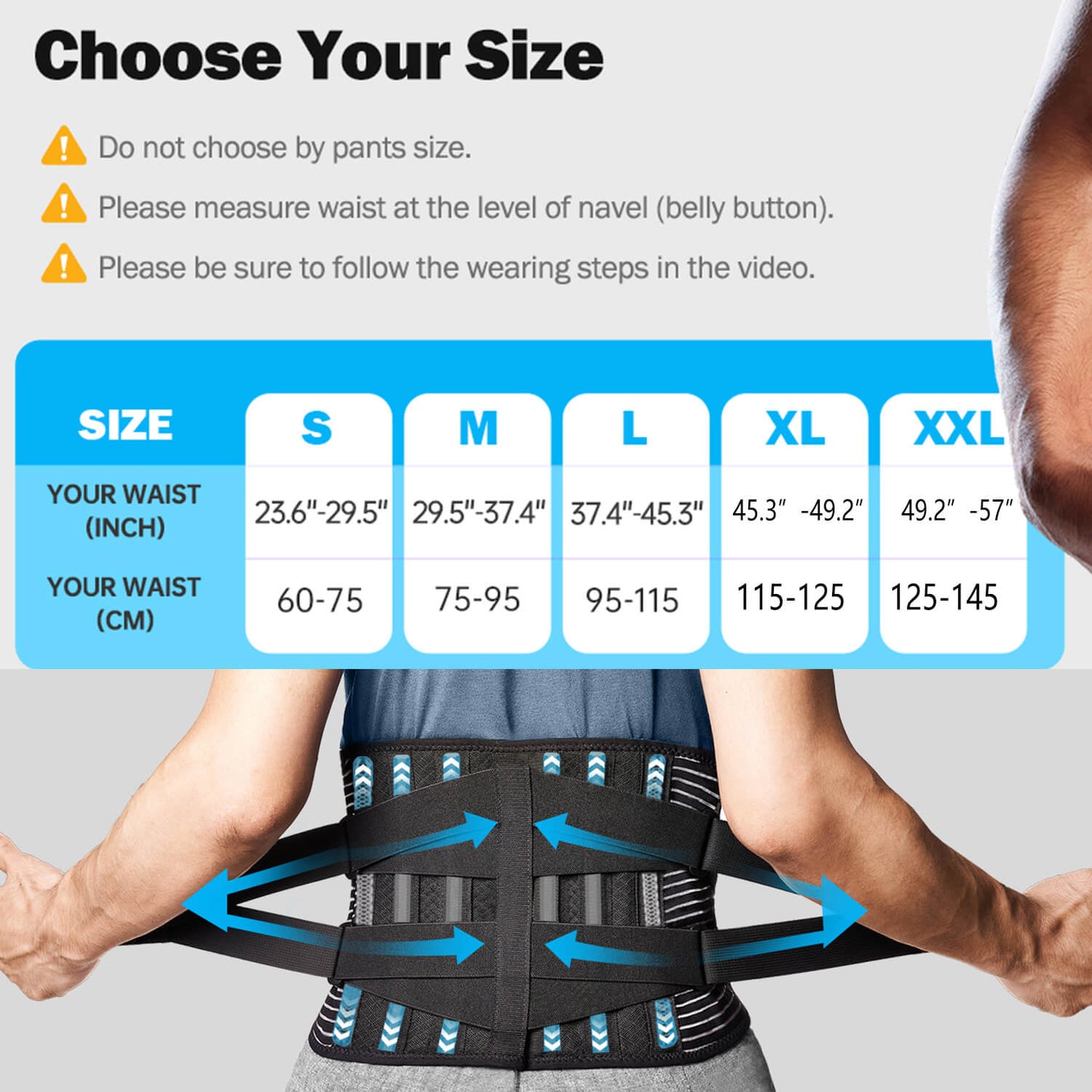 Men's Double-Layer Breathable Back Support Belt