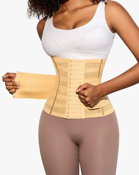Women's Steel Boned Mesh Breathable Waist Trainer Tummy Control