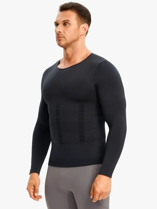 Men's Long Sleeve Compression Shirt Tummy Control