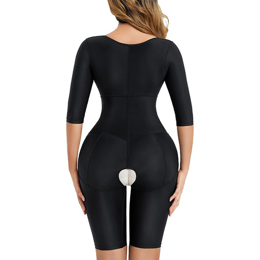 Women's Short Sleeve Bodysuit Tummy Control Arm Compression
