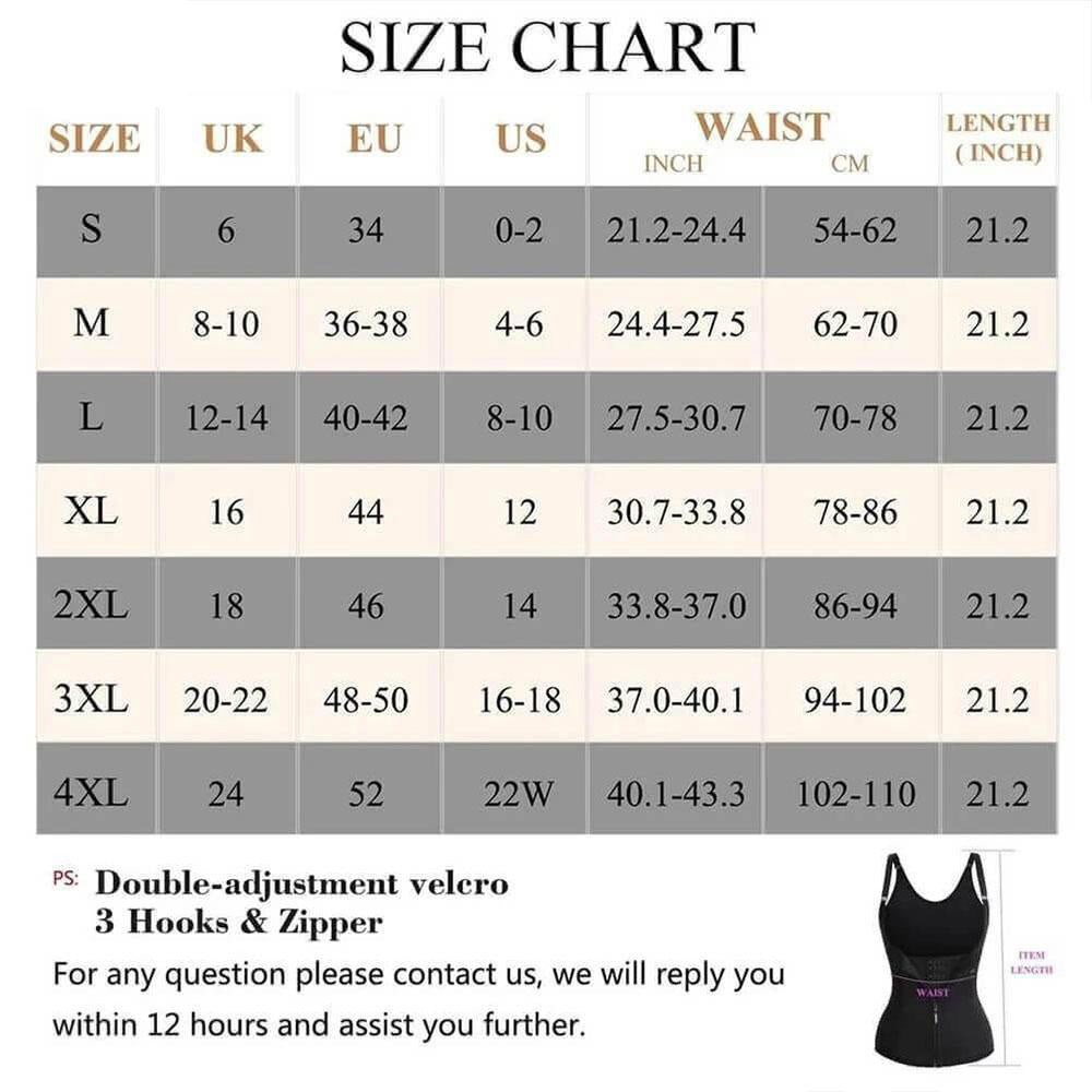 Women's Zipper Corset Vest for Tummy Control & Postpartum