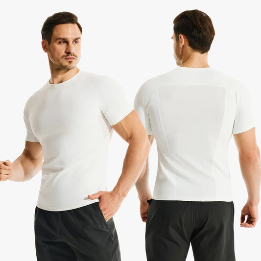 Men's Breathable Athletic Compression Shirt Short Sleeve