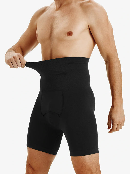 Men's High-Waist Tummy Control Compression Shorts