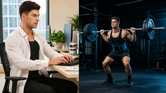 Men's compression tank top for invisible office wear versus heavy-duty waist trainer for gym performance comparison cover