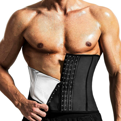 Men's Steel Boned Sweat Belt with Heat-Silver Polymer
