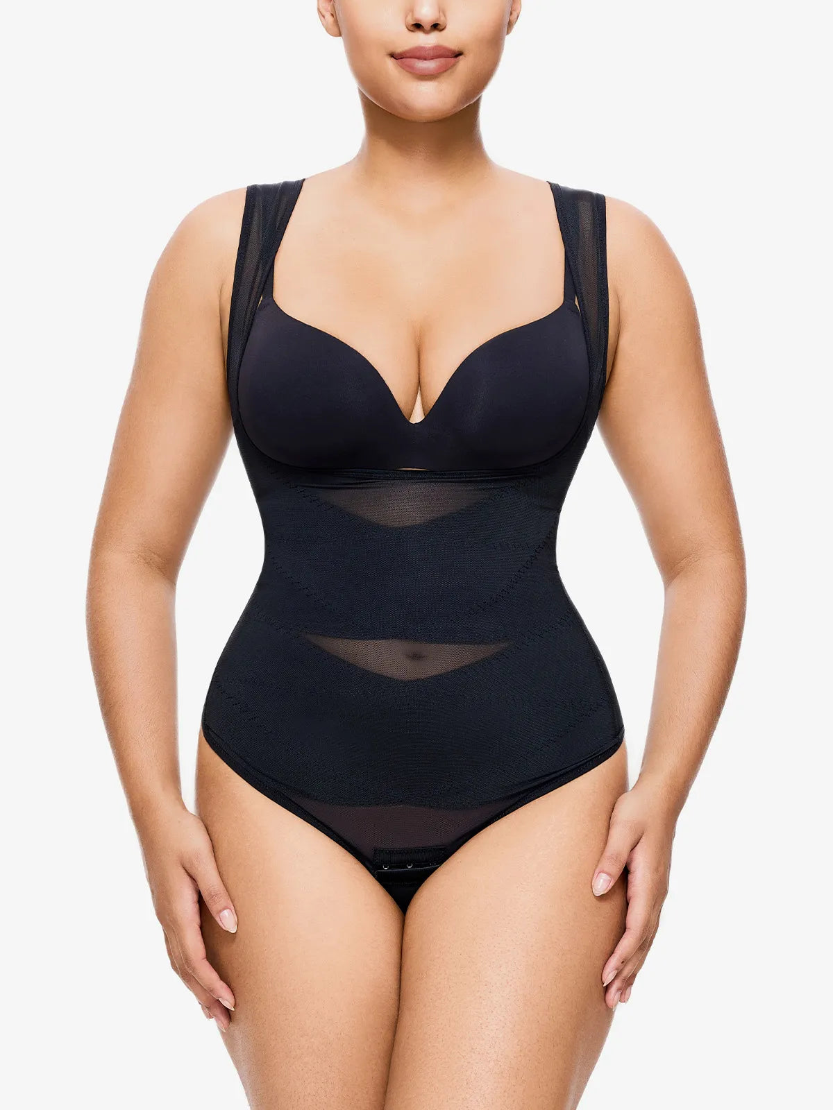 Slimming Mesh Tummy Control Bodysuit with Crotch Buckle（Buy 1, Get 1 FREE）