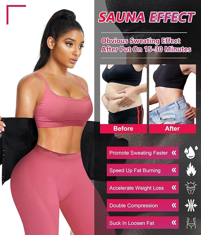 Waist Trainer Sauna Belt with Neoprene for Weight Loss
