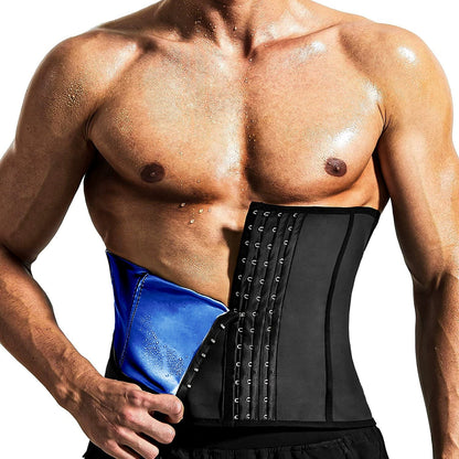 Men's Steel Boned Sweat Belt with Heat-Silver Polymer