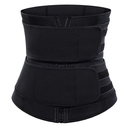 Women's Double Strap Anti-Roll Waist Trainer Sweat Belt