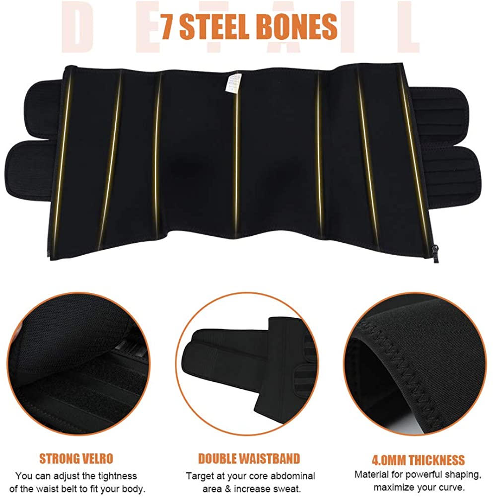 Men's Steel Boned Tummy Control Waist Trainer