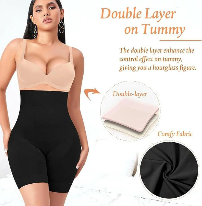 Women's High Waist Steel Bones Anti-Chafe Shorts Tummy Control