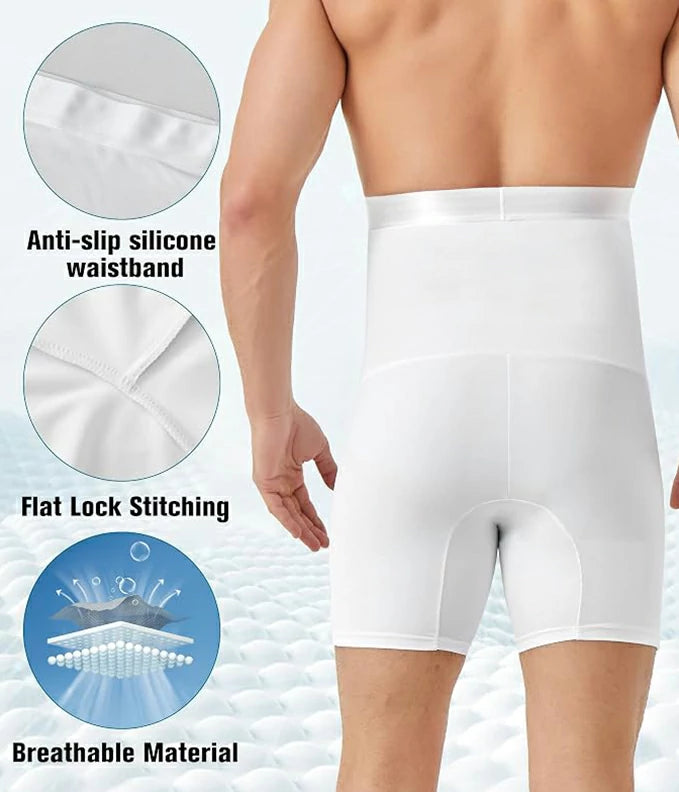 Men's High Waist Breathable Tummy Control Shapewear Shorts