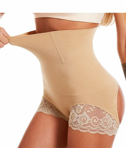 Women's High Waist Circle Opening BoyShort Panty Tummy Control Butt Lift