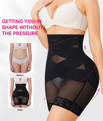 Women's High Waist Steel Bones Shapewear Shorts Tummy Control
