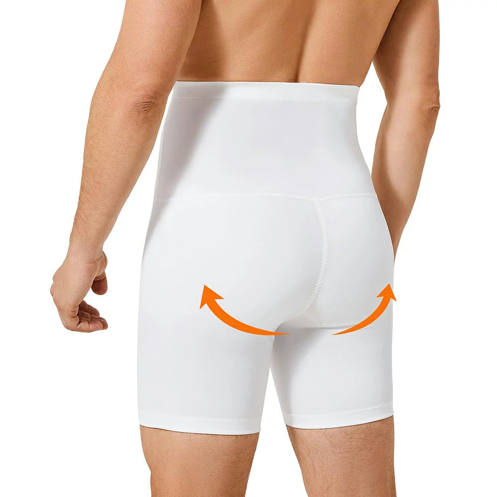 Men's High-Waist Compression Shorts Tummy Control