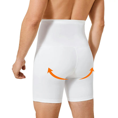 Men's High-Waist Compression Shorts Tummy Control