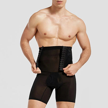 Men's High Waist Mesh Tummy Control Shapewear Shorts