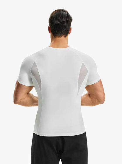 Men's Quick-Dry Gym Compression Shirt Short Sleeve