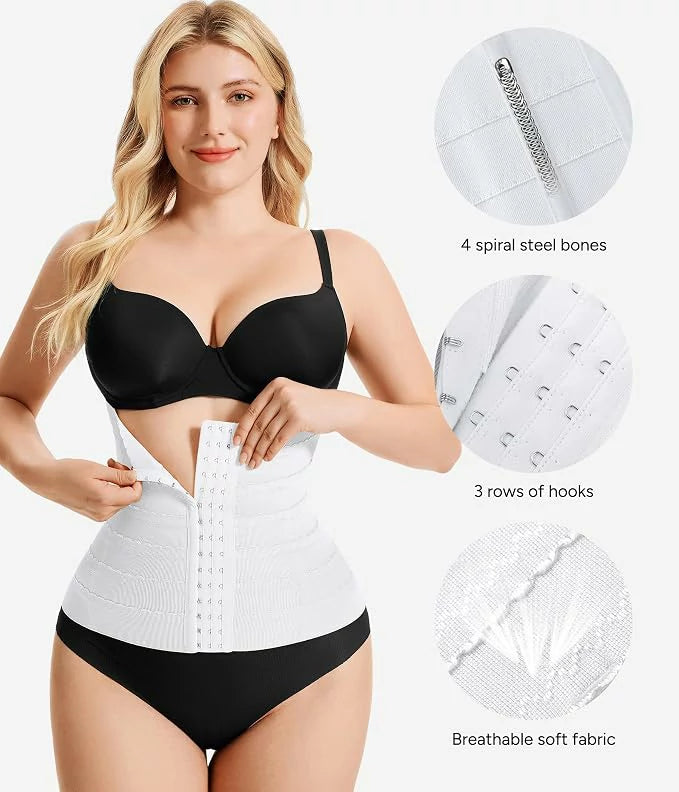 Women's 4 Steel Boned Breathable Waist Trainer Tummy Control