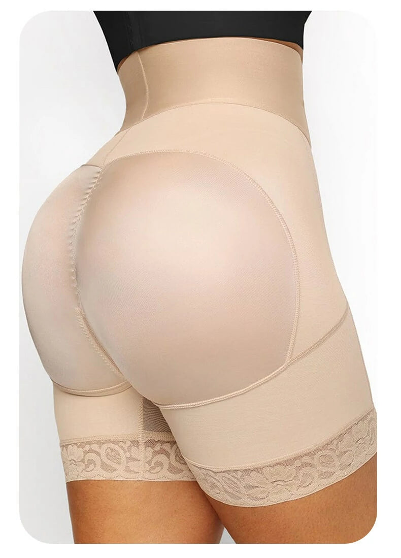 Women's High Waist Hook Closure Fajas Colombianas Shorts Tummy Control