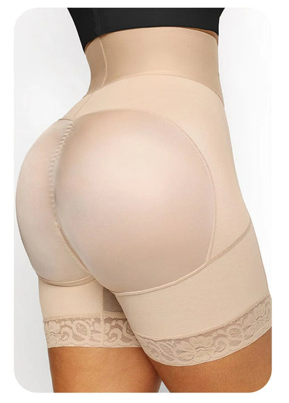 Women's High Waist Hook Closure Fajas Colombianas Shorts Tummy Control