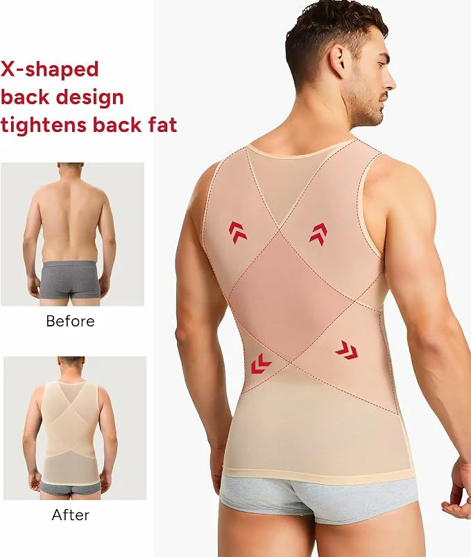 Men's Compression Tank Top Mesh Double-Layer