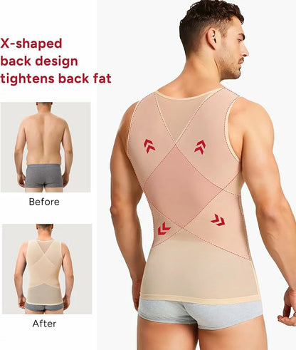 Men's Compression Tank Top Mesh Double-Layer