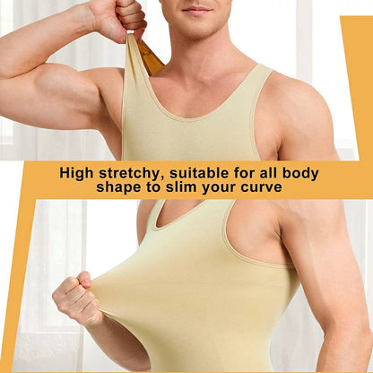 Men's Seamless Sleeveless Compression Bodysuit
