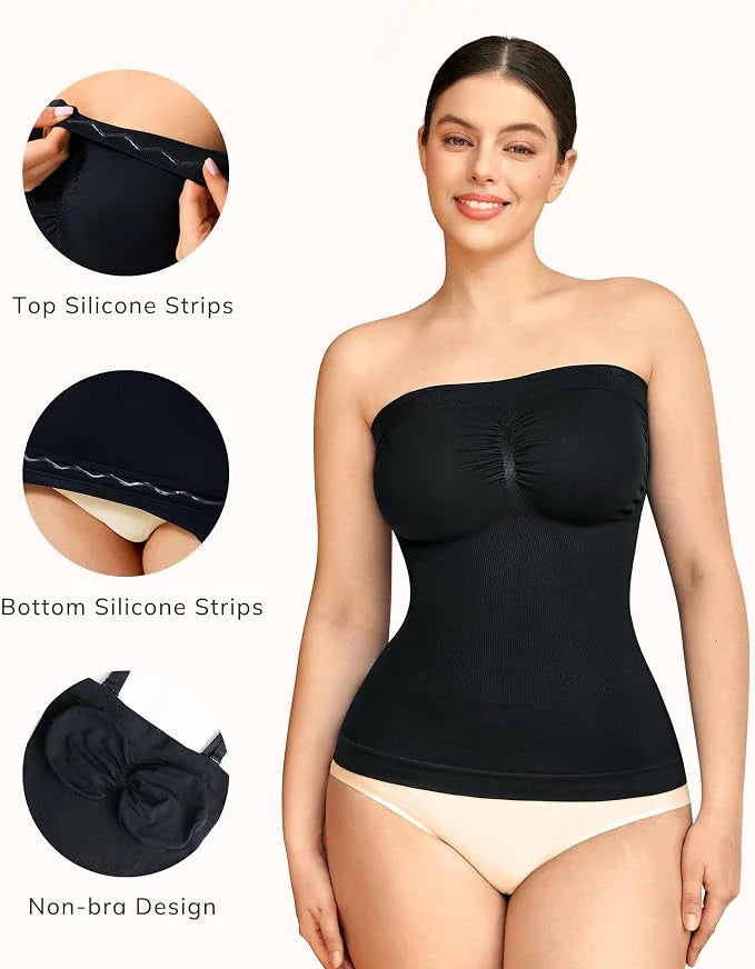 Women's Strapless Shapewear Tank Top Tummy Control
