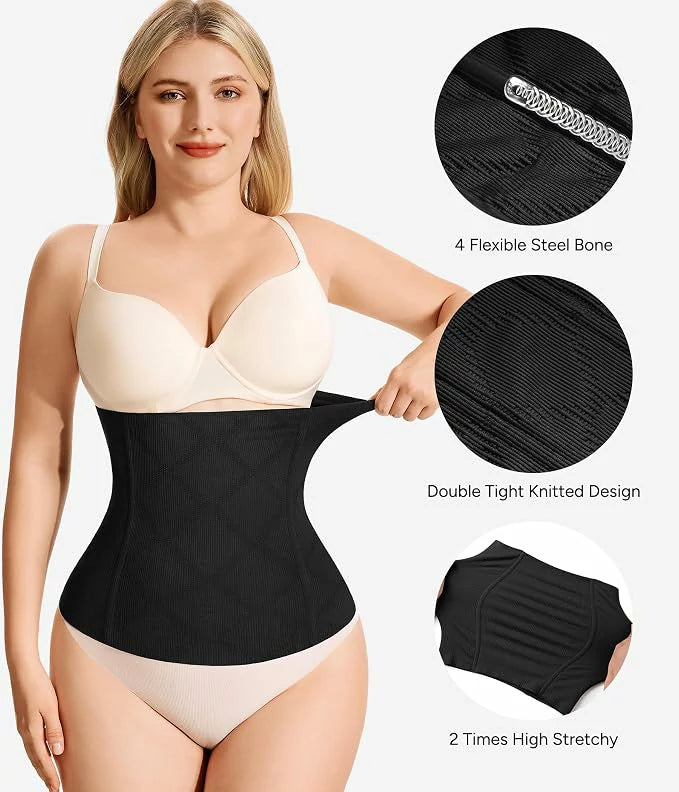 Women's Pull On Steel Boned Waist Trainer Tummy Control