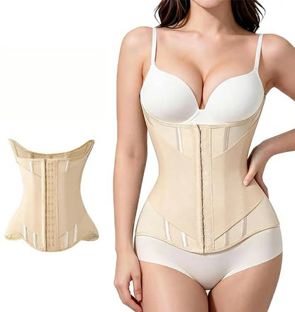 Women's Sweat Waist Trainer Corset with 11 Steel Bones