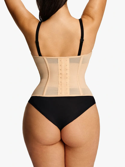 Women's Steel Boned Mesh Waist Trainer Tummy Control
