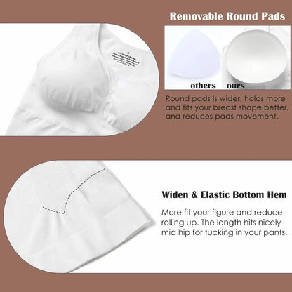 Women's Shapewear Tank Top Built-in Bra Tummy Control