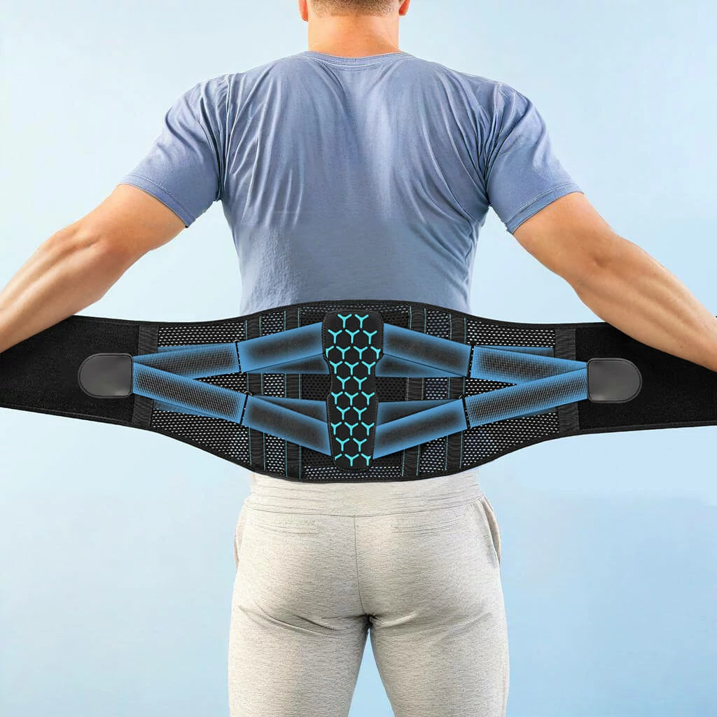 Men's 3D Knit Lumbar Support Belt with Removable Pad