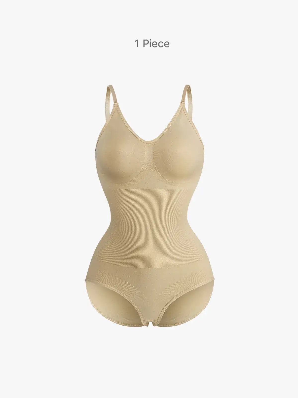 Women's Seamless V-Neck Sleeveless Bodysuit Tummy Control