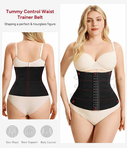Women's 4 Steel Boned Breathable Waist Trainer Tummy Control