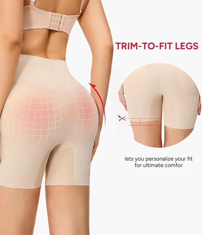 Women's Mid-Rise Built-in Hip and Butt Pads Shapewear Shorts