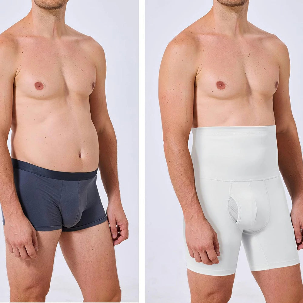 Men's High-Waist Compression Shorts Tummy Control