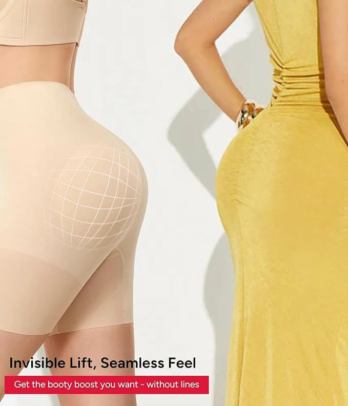 Women's High Waist Removable Pads Ruched Hip Shorts Tummy Control