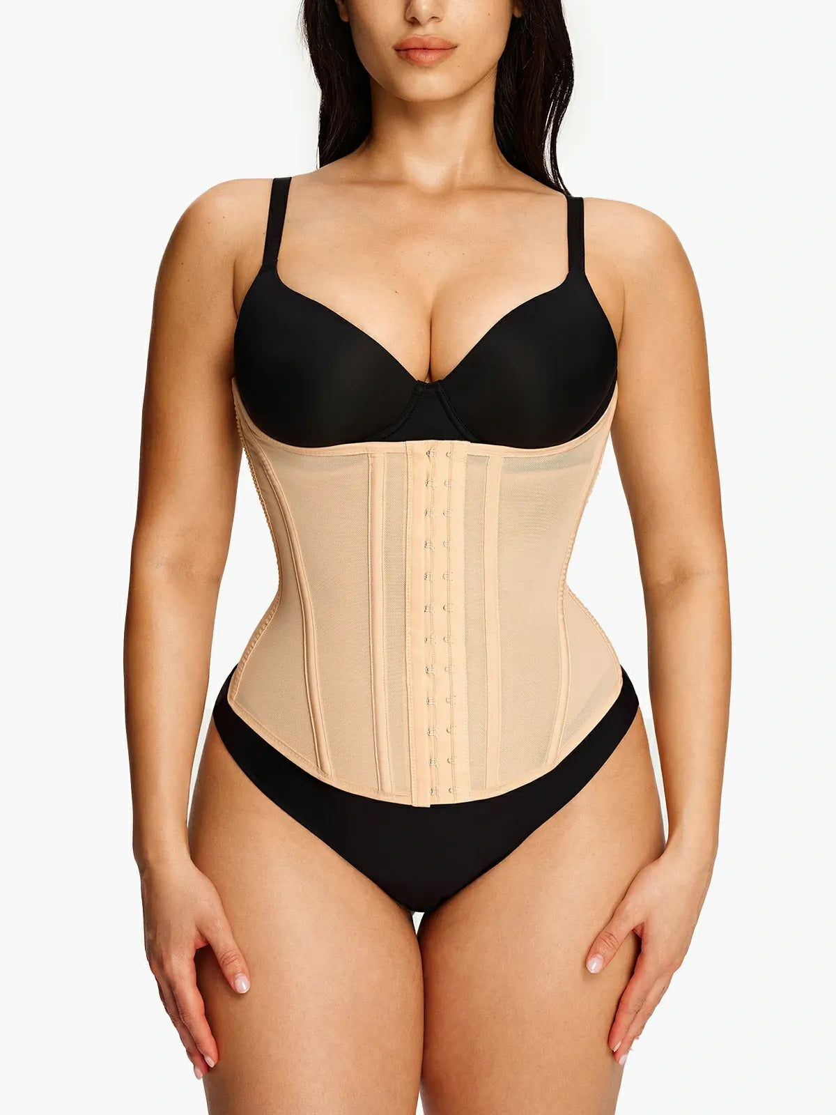 Women's Steel Boned Mesh Waist Trainer Tummy Control
