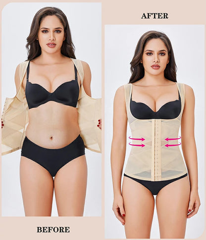 Women's Steel Boned Shapewear Vest Tummy Control