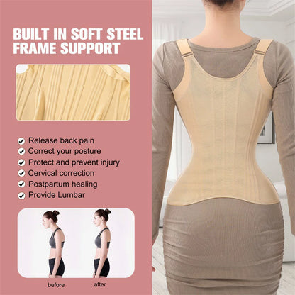 Women's 23 Steel Boned Vest Waist Trainer Tummy Control