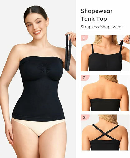 Women's Strapless Shapewear Tank Top Tummy Control