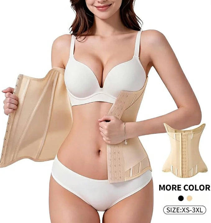 Women's Sweat Waist Trainer Corset with 11 Steel Bones