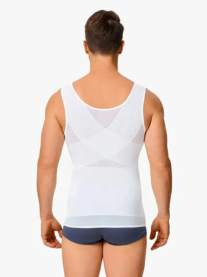 Men's Mesh Compression Chest & Tummy Control Tank Top