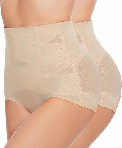 Women's High Waist Anti-Roll Shapewear Panties Tummy Control